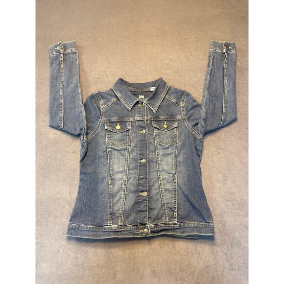 Lee Jackets & Blazers - Lee Riders Women’s Denim Jacket Size Large Medium Wash Button Up